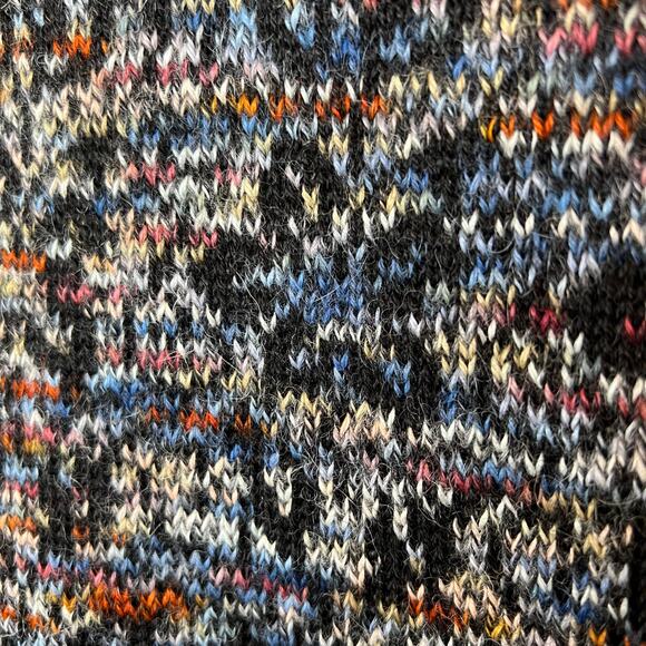 KERO DESIGN Alpaca Wool Sweater Multicolor Floral Knit Cardigan Women's Large - Picture 6 of 9